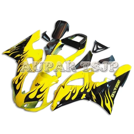 Желтый и черный корпус пламени для Yamaha YZF1000 R1 1998 1999 98 99 Обтекатели АБС-пластик полный комплект кузова крышки
