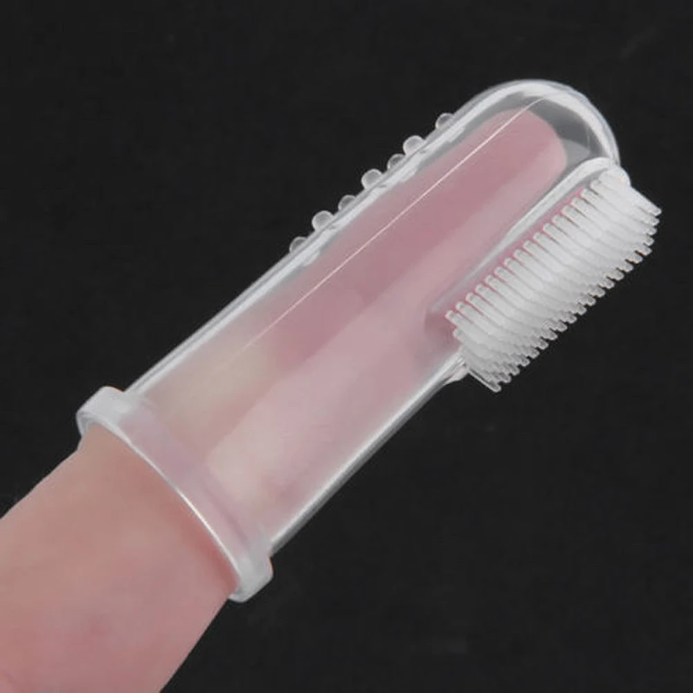 Детское мягкое Силиконовое Зубное щетка для пальцев зубная щетка для зубов резиновая Массажная щетка с коробкой