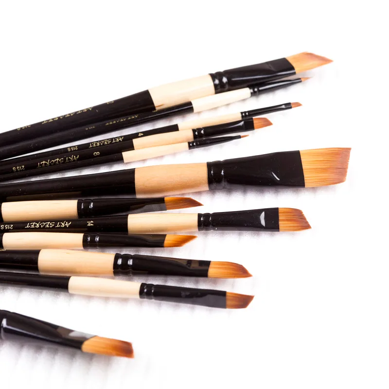 Pennello Piatto Princeton Velvetouch - Per Acrilico E Olio, Manico Lungo, Misura 4, Setole Sintetiche Professionali - Foto 2