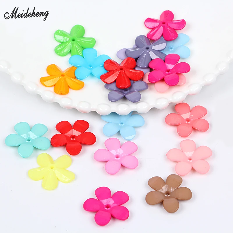 Acrylic Fresh colorful Flower Jewelry Making Beads Dressing Adornment