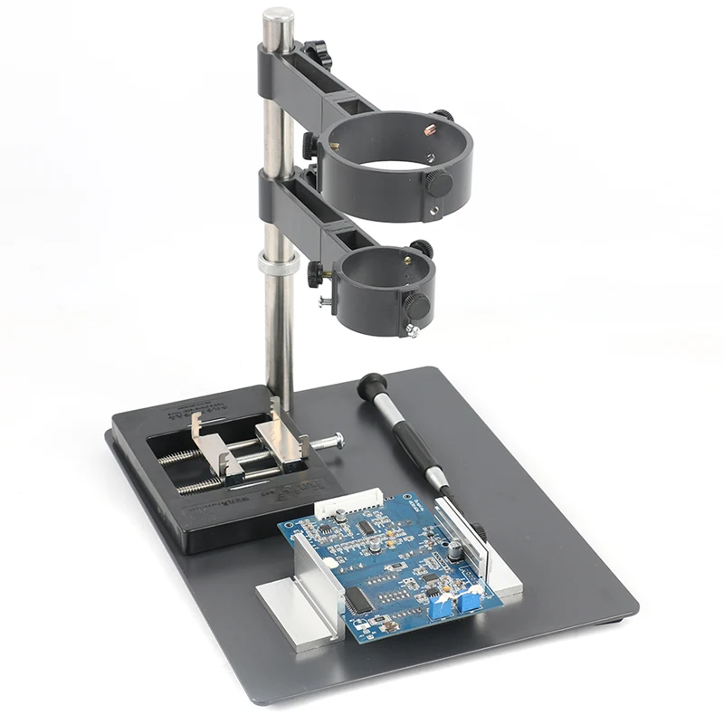 Металлический промышленный цифровой микроскоп настольный компьютер подставка паяльная станция Держатель горячего воздуха для 100X 300X C крепление объектива