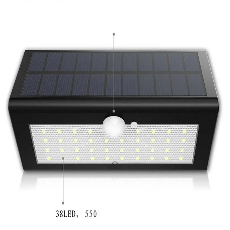 

Infrared Sensor LED Solar Panel Wall Lights Waterproof Garden Outdoor Path Lamp Super Bright Human Induction Garland Decoration