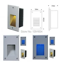 AC85-265V 3 Вт IP65 открытый светодиодный утапливаемый настенный светильник, светодиодный лестницы Светильник DC24V СВЕТОДИОДНЫЙ Шаг светильник 6 шт./лот DHL