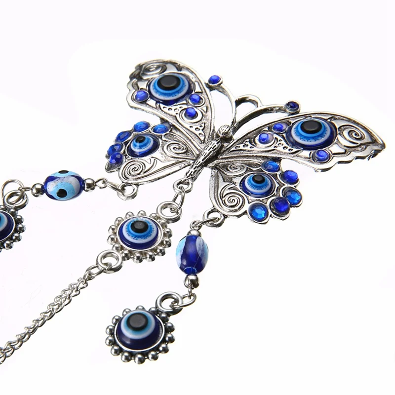 1 шт. подвески в виде бабочки 20 см Lucky Turkish Blue Glass Evil амулет глаза для автомобиля