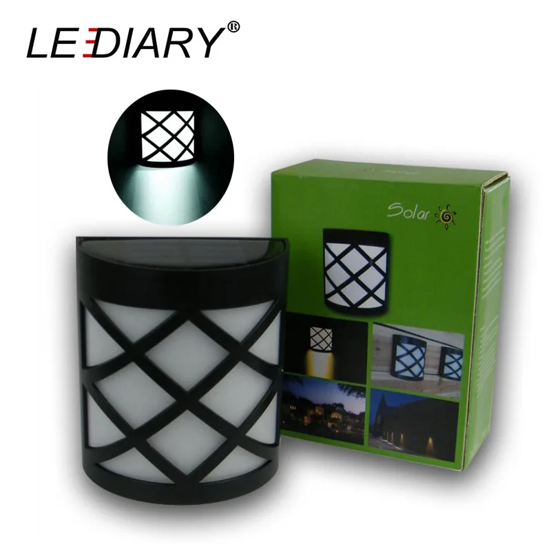 

LEDIARY New Euro Style LED Outdoor Garden Light LED Solar Lamp Light Sensor Control IP55 Waterproof Wall Lamp Warm/Cold White