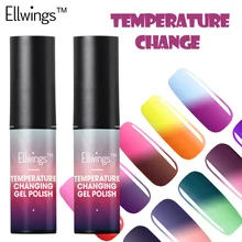 Ellwings New arrival Temperature Color Changing Gel Soak off LED/UV Chameleon Gel Polish Lacquer Thermo Nail Polish