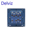 Delviz EU standard Luxury Crystal Glass Panel, Big key switch 16A,Three Gangs,3 Way Push Button Home Wall Switch UK power switch ► Photo 2/6