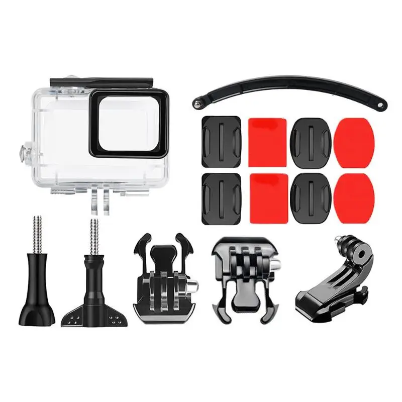 15 шт. водонепроницаемый чехол для шлема с автоспуском Gopro Hero 5 6 7 аксессуары экшн