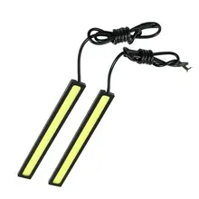 AUTO 2pcs LED COB Car Auto Driving Daytime Running Lamp Fog Light White Length 17cm