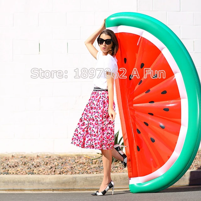 Inflatable Half Watermelon Pool Float Beach Swimming Toy Blow up Fruit