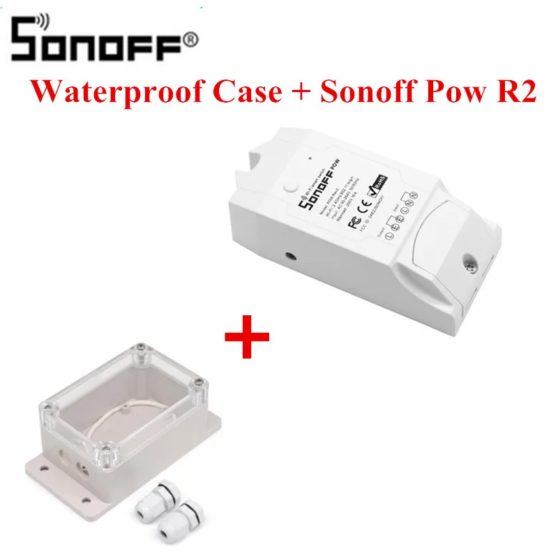 Sonoff IP66 водонепроницаемый чехол для Sonoff Basic/RF/Dual/Pow/TH16/Pow R2/G1 умный дом автоматизация - Комплект: Case with Pow R2