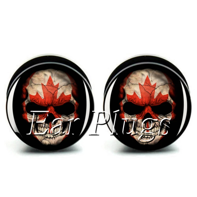 Buy Wholesale 60pcs Canada skull plug gauge acrylic