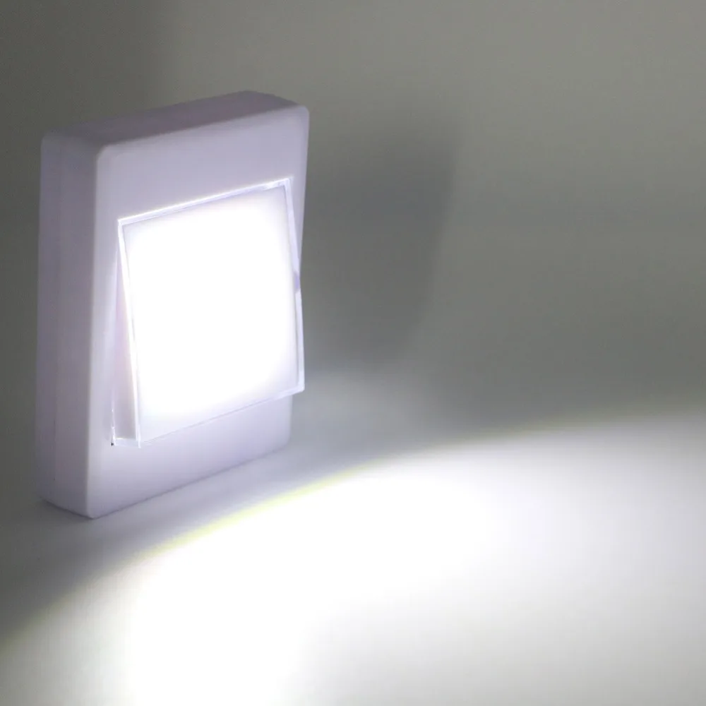 8 светодиодный COB светильник, настенный Ночной светильник, Ночной светильник, COB Светодиодный настенный переключатель, беспроводной шкаф, беспроводной Ночной светильник, работающий от батареек AAA