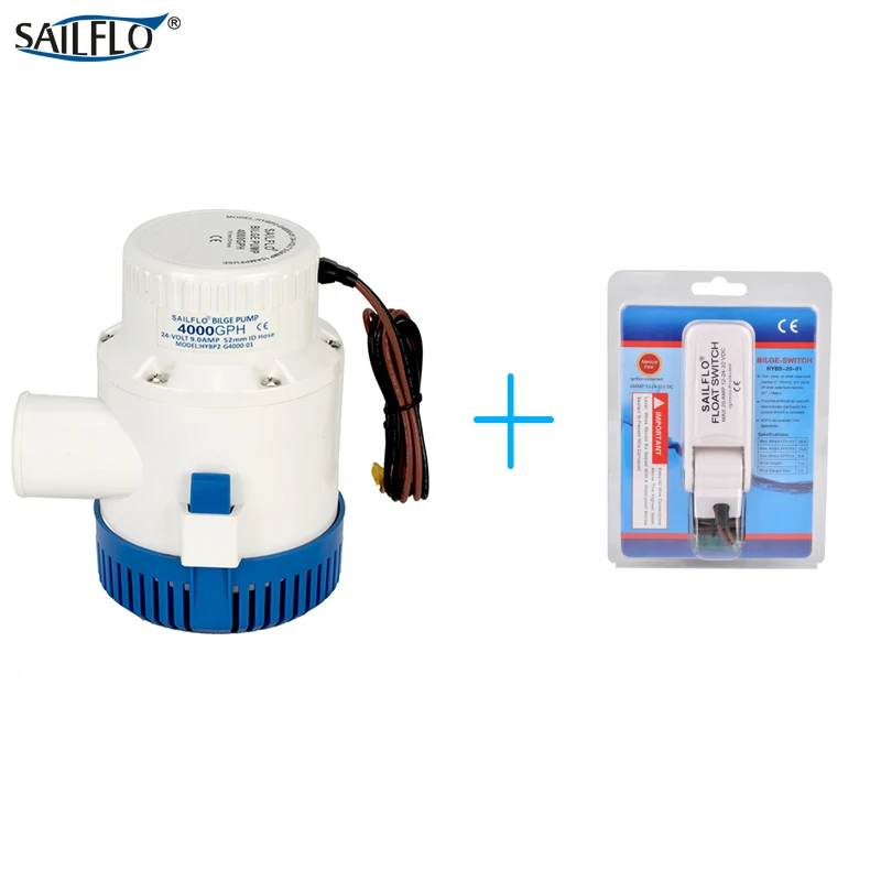 submersible boat bilge pump 12V /24V 4000GPH with float switchpump 12v