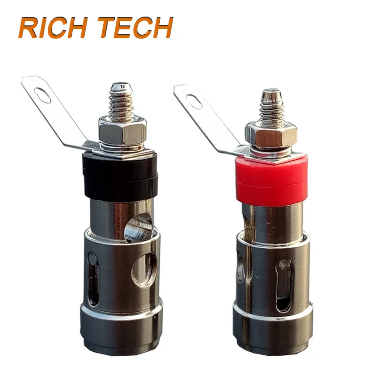 12pcs/lot High Quality Banana Plug Jack Binding Post Spring Loaded Press Type Speaker Amplifier Terminal R Connector | Обустройство