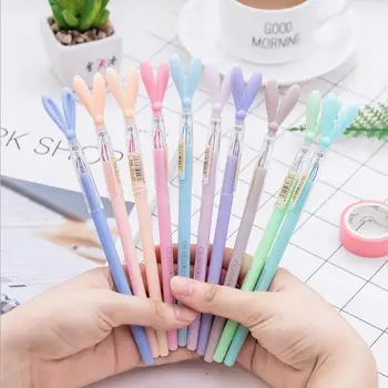 

12pcs/Pack Korean Creative Rabbit Ears Neutral Pen Cartoon Diamond Head Color Pen Graffiti Drawing Pens