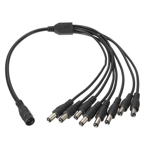 

5.5x2.1mm 8 Channel Splitter DC Power Cable Power Supply For Secuirty CCTV System #8