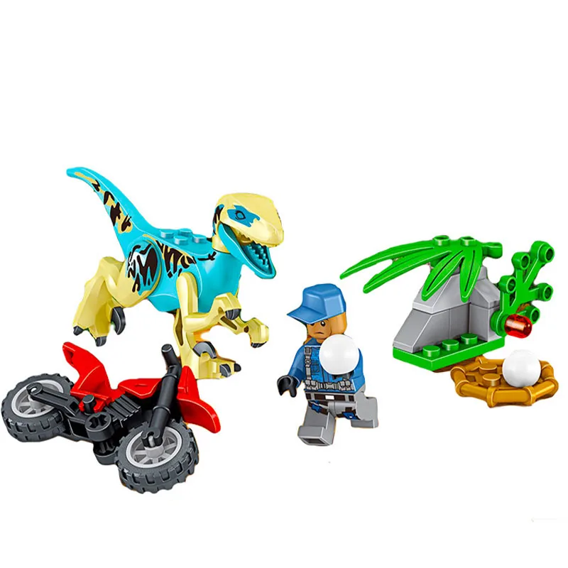 Jurassic World 2 Brutal Raptor Building Blocks Model  Dinosaur Figures Bricks Toys For Children Compatible with Legoing