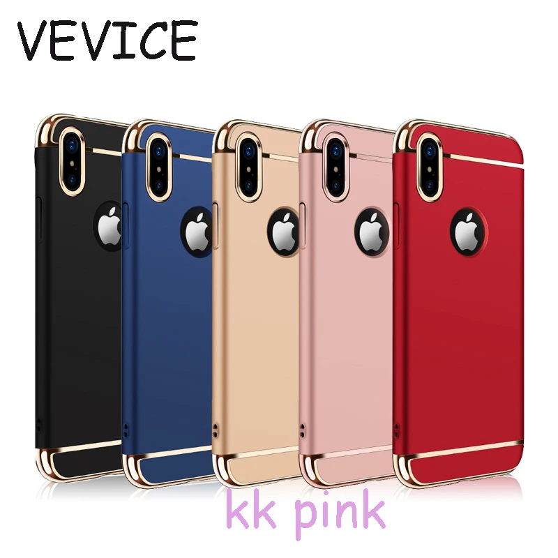 3 in 1 Matte Hard PC Coque Case For iPhone XS MAX XR 360 Degree Luxury Full Protect Cover 8 7 6 6S Plus 5 5S SE |