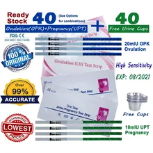 30 шт. тест на овуляцию+ 10 шт. тест на раннюю беременность 10mIU UPT и другие варианты