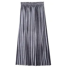 NORMOV/повседневные женские юбки, модные однотонные, высокая эластичность, до середины икры, плиссированная юбка, свободные юбки из вуали, Harajuku, 7 цветов