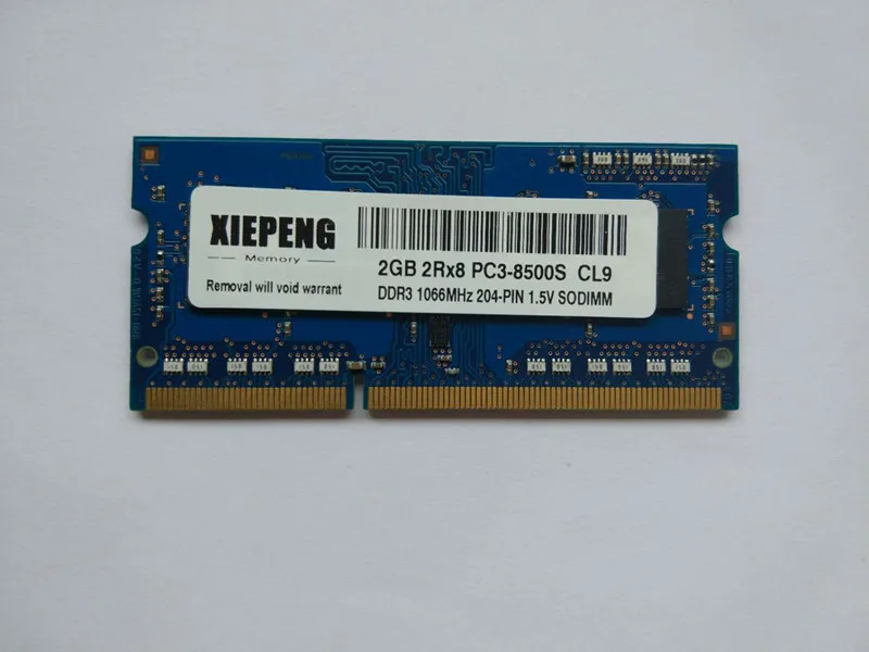 2GB 2Rx8 PC2-8500S 1066 MHz DDR3 4gb 1066 MHz Память для ноутбука 2G pc3 8500 notebook 204-PIN SODIMM ram