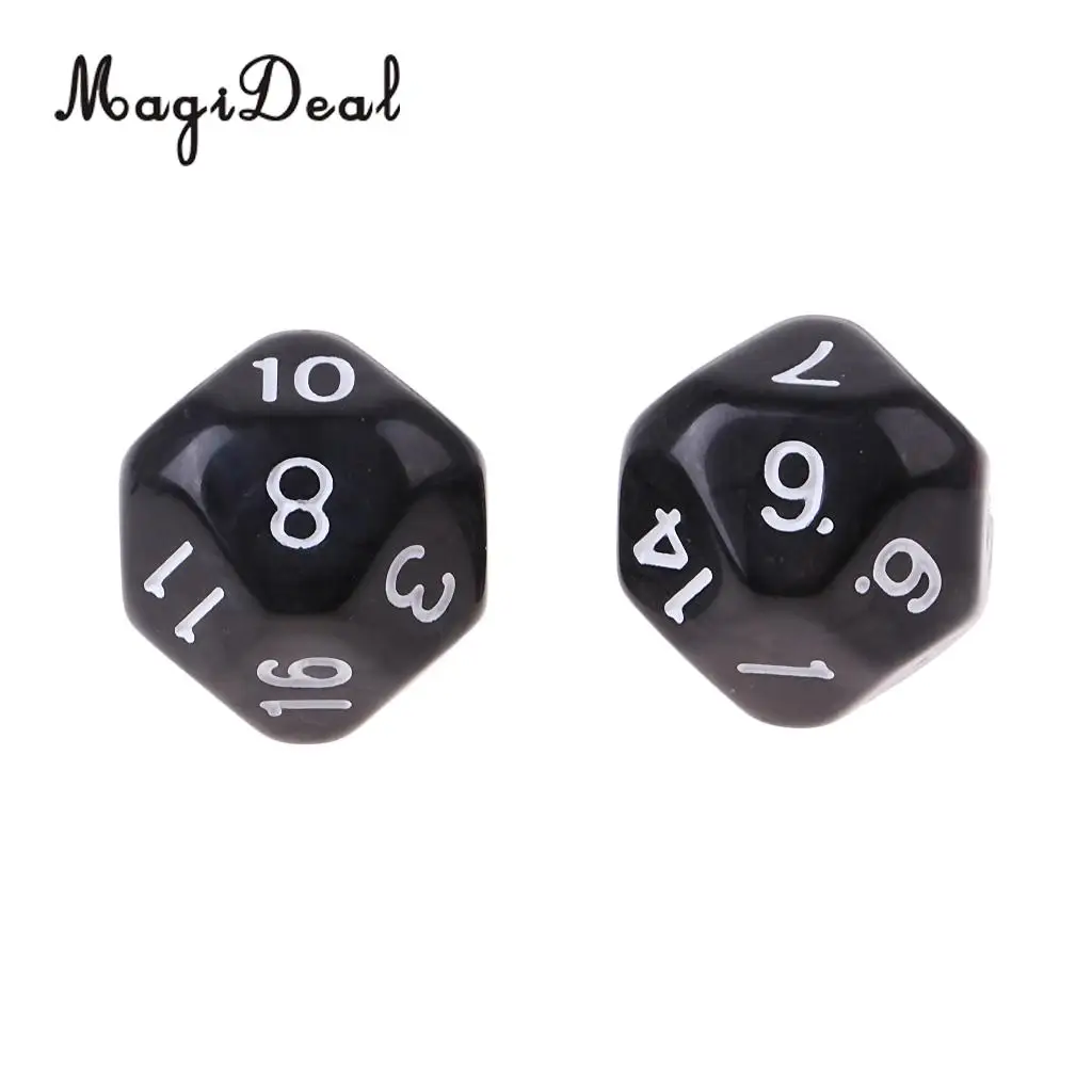 20pcs 16 Sided D16 14mm Acrylic Opaque Dices for Role Playing Game RPG Dice