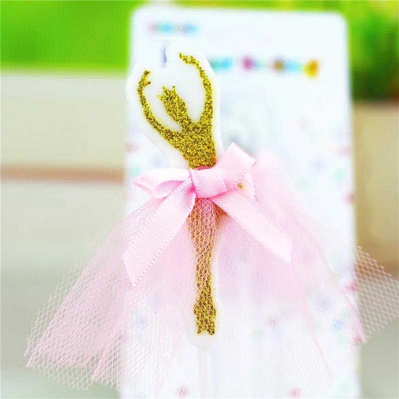 

1PC/lot Wedding Party Decoration Candles Ballet Dancer Design Party Cake Topper Candle Kids Birthday Party Decoration Supplies