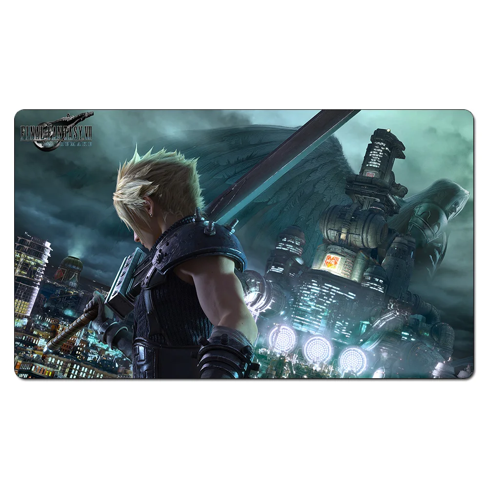 Final Fantasy 7 аниме игровой коврик настольные игры TCG наконец фантазия игровой коврик, пользовательский коврик с рисунком настольная игра коврик с бесплатной игровой сумкой - Цвет: final fantasy 7 hd r