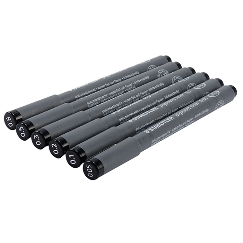 3 шт./лот STAEDTLER 308 черные чернила художественные маркеры авторучка для рисования