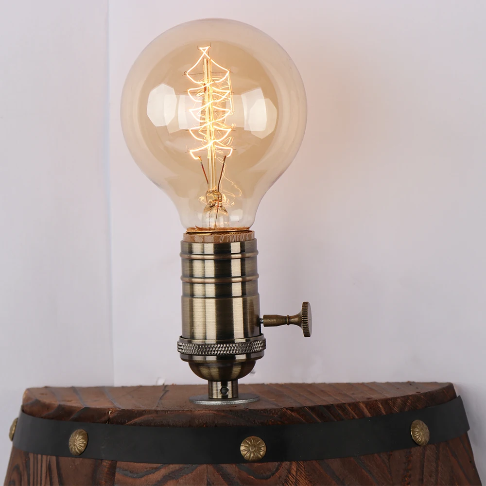 Wooden Barrel Wall Lamp