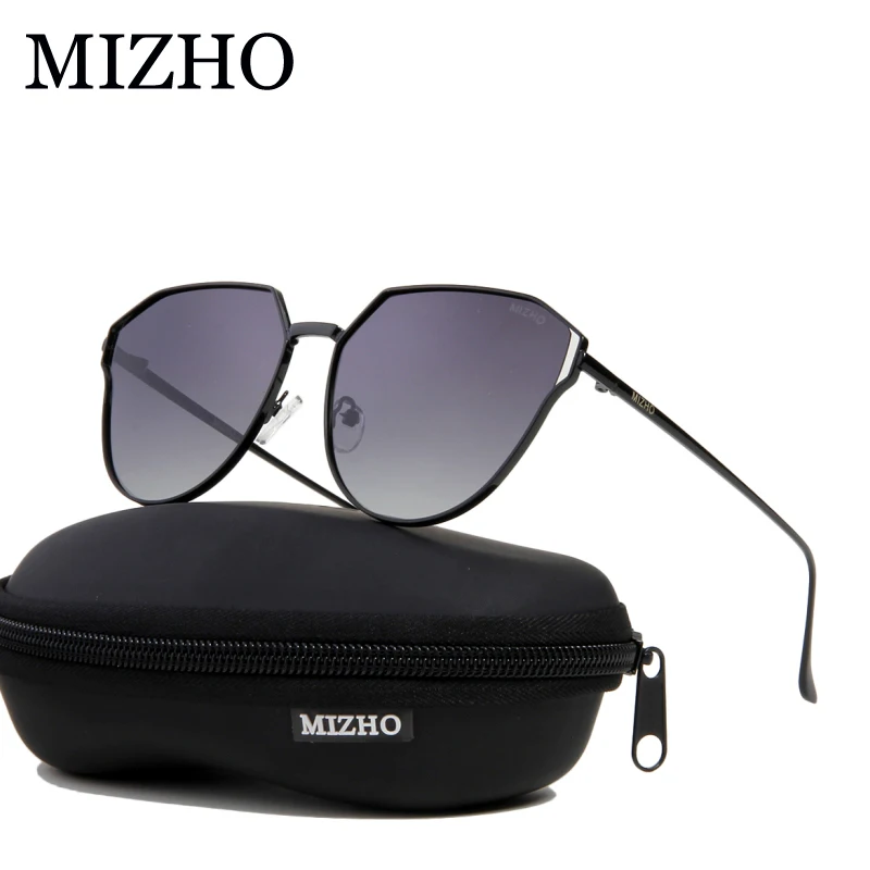 MIZHO Future медные Металлические поляризованные солнцезащитные очки женские кошачий глаз зеркало UV400 очки мужские солнцезащитные очки прозрачные визуальные прозрачные розовые