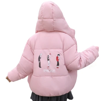 

Hooded Cotton Padded Warm Thicken Winter Jacket Women Both Two Sides Can Wear Fashion Ladies Coat Short Parka Camperas Mujer