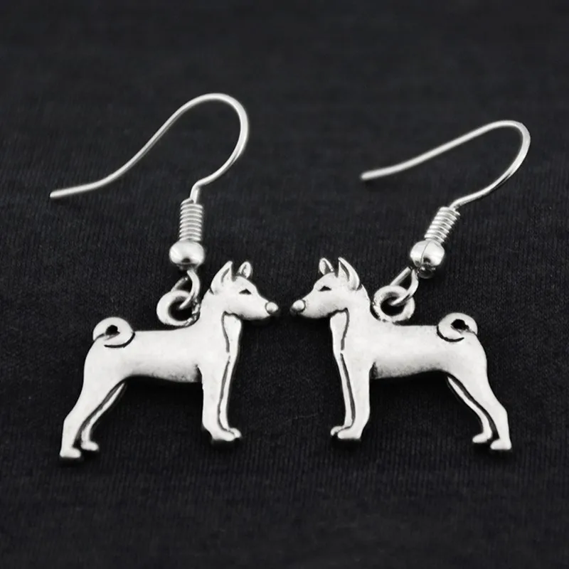 Винтажные серьги для собак Basenji большие женщин лучший подарок в стиле бохо модные