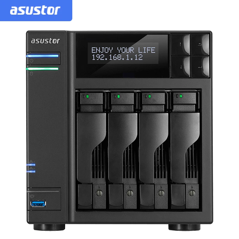 ASUSTOR AS6404T 4-bay diskless nas, nas server nfs network storage cloud storage File server, 3 years warranty