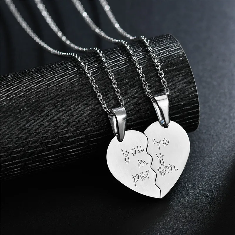 Ожерелье с подвеской You Are My Person двумя половинами сердца ювелирное изделие для
