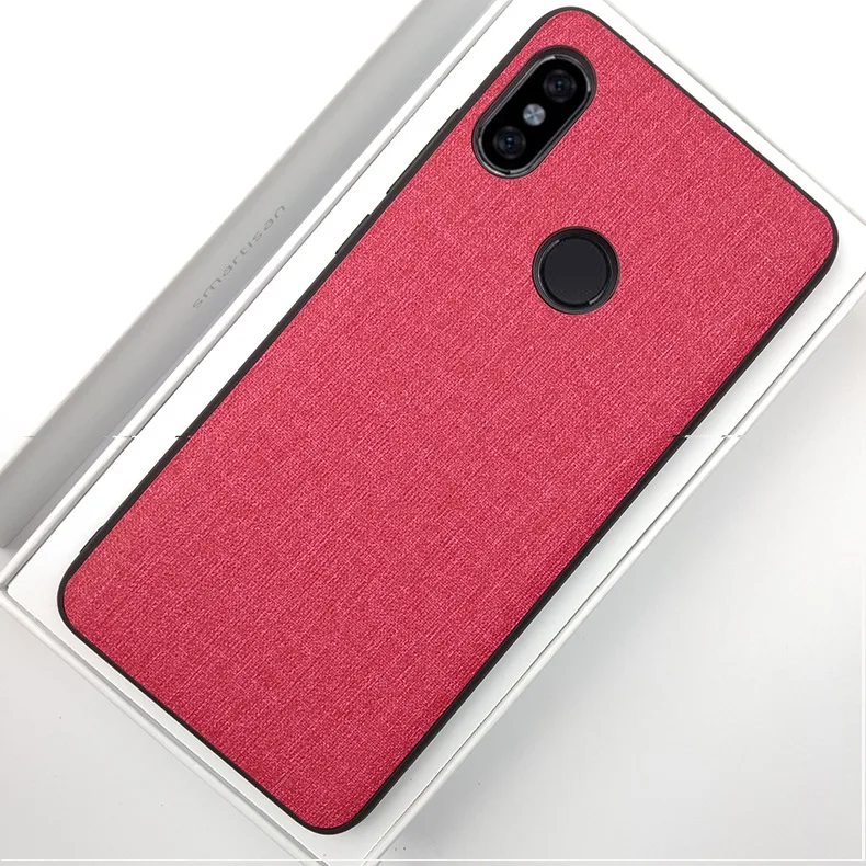 xiaomi mi a2 lite Edition Case Fabric Hard PC Luxury Retro Cloth Leather Soft TPU Edge Fabrics Full Case For xiaomi mi a2 lite