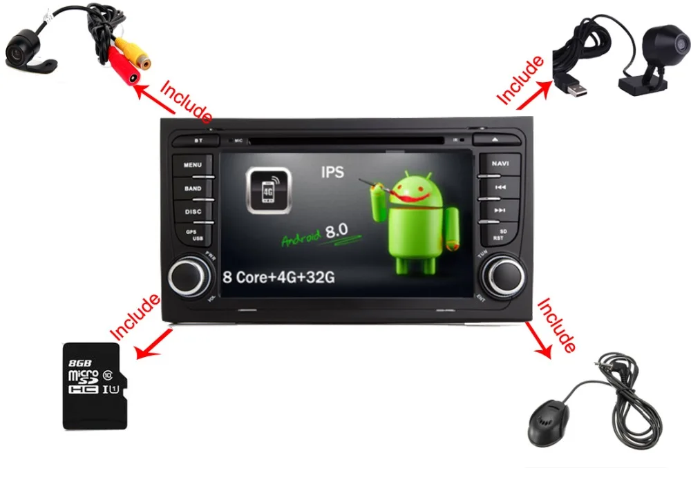 Sale 4GB RAM 64GB ROM 8Core Android 9.0 CAR GPS For Audi A4 B6 B7 S4 B7 B6 RS4 B7 SEAT Exeo dvd player radio dvd Wifi Car Multimedia 0
