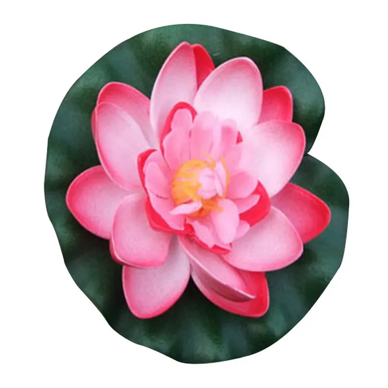 

10cm Floating Artificial Lotus Ornament for Aquarium Fish Tank Pond Water lily Lotus Artificial Flowers Home Decoration