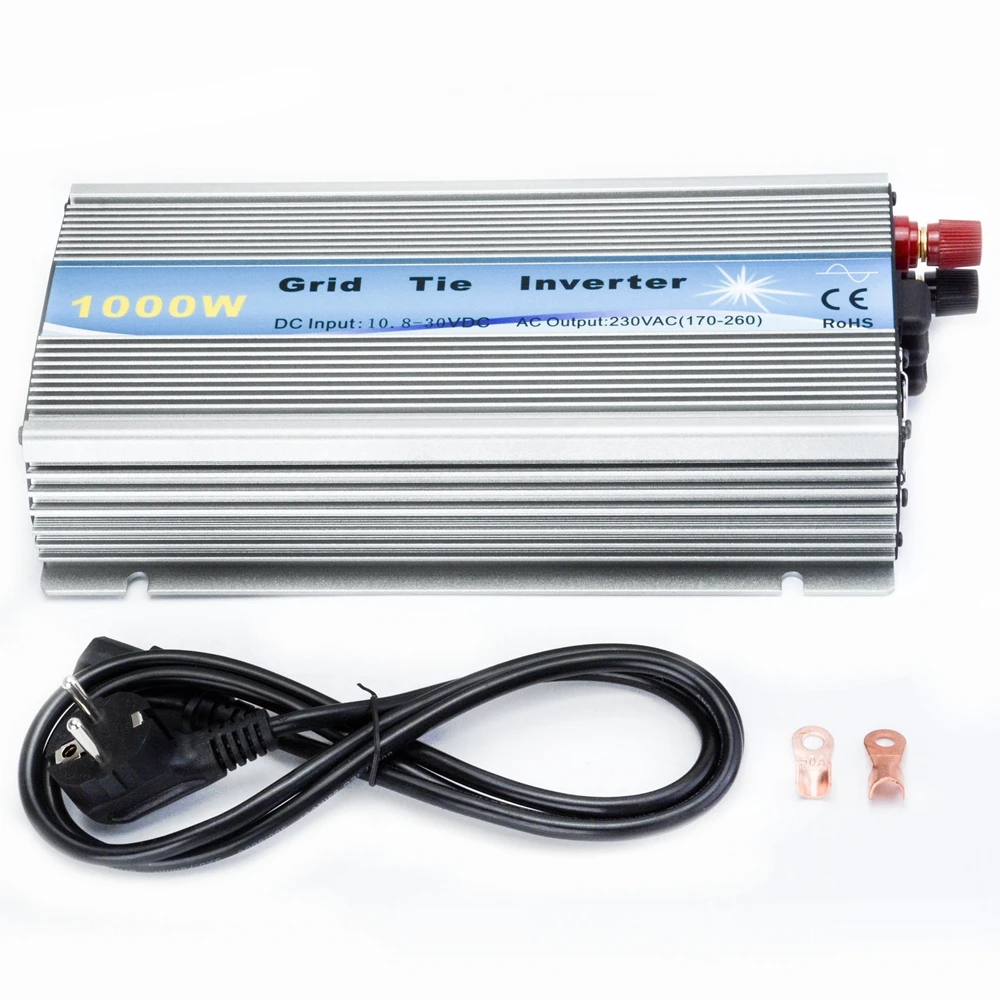

1000W Grid Tie Pure Sine Wave Inverter for Solar System Input 10V-30V Output 110(90-140)V,220(180-260)V Grid Tie Inverter