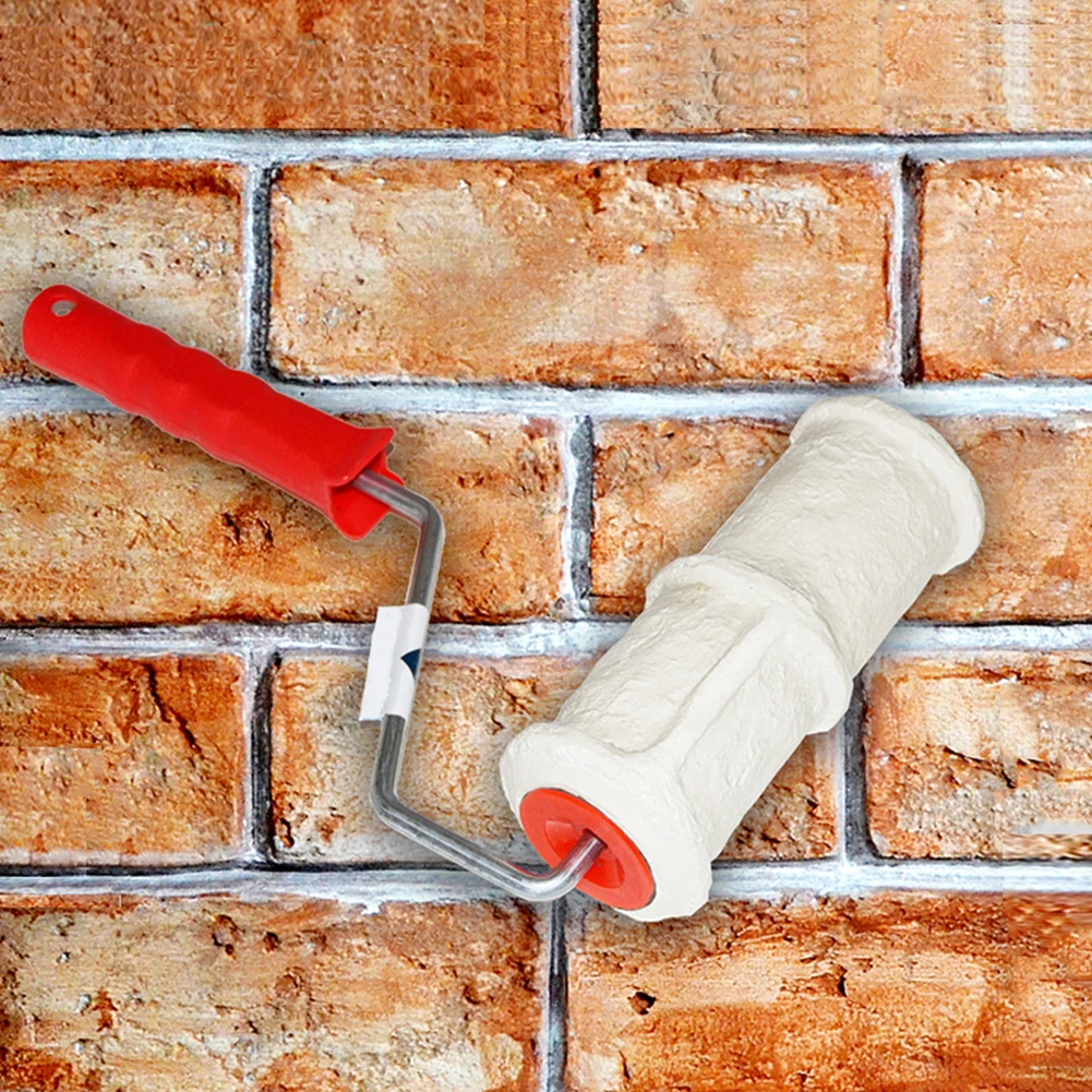 

8 Inch Paint Roller Construction Tool Brush Handle Wall Decoration Replacement Art Patterned Embossing Cylinder Home Draw DIY