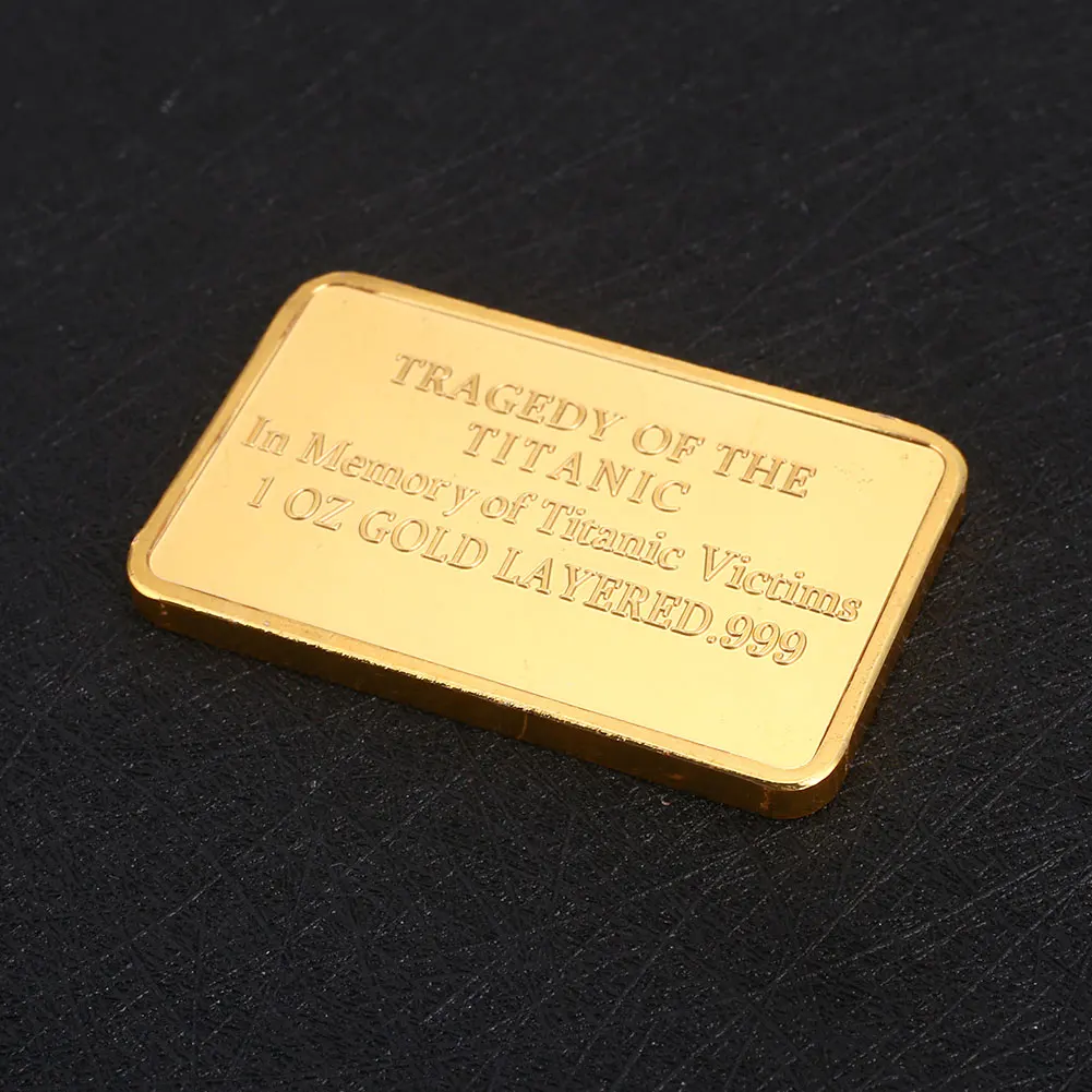 24 K золото-посеребренный Сувенир Монета золотой слиток золота коллекционный современный 0,9999 тонкий золотой Титаник золото слиток
