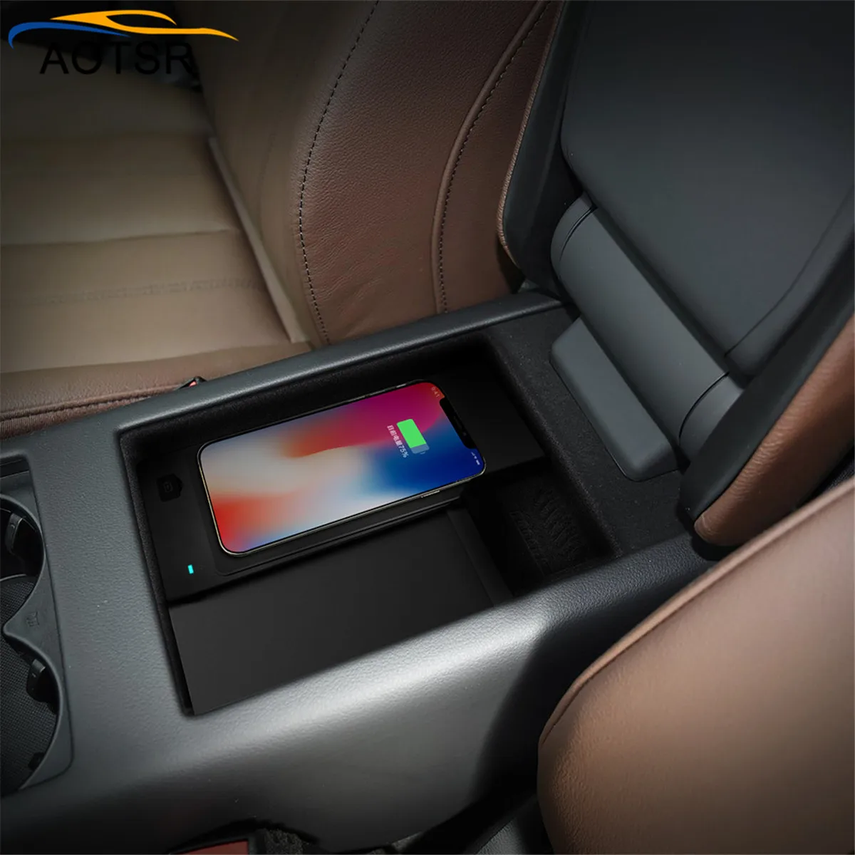 

QI car wireless charger For Audi A6L/A6/A7 2018 Intelligent Infrared Fast Wireless Charging Car Phone Holder for iphone/Samsung