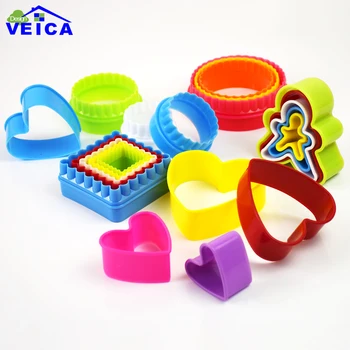

5pcs/set 4 Different Shaped plastic Cake mold cookie cutter biscuit stamp Sugar Craft cake decorations