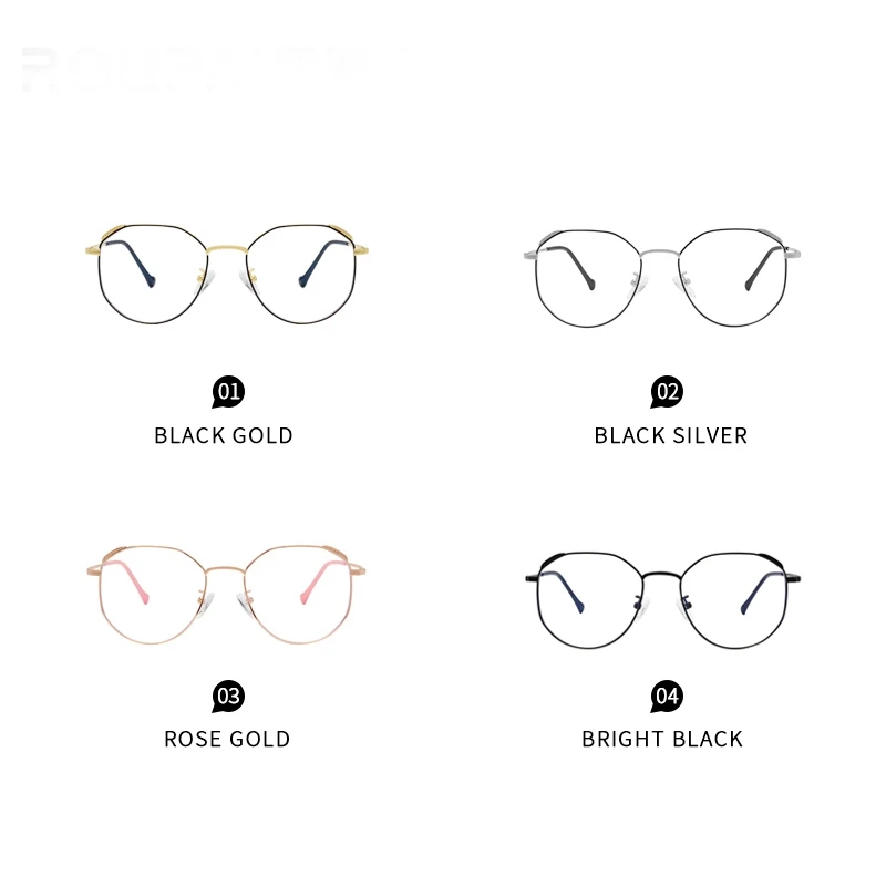 Женские очки против синего цвета, 2 шт. в партии, черные, золотые, серебряные, розовые, RFG1906N