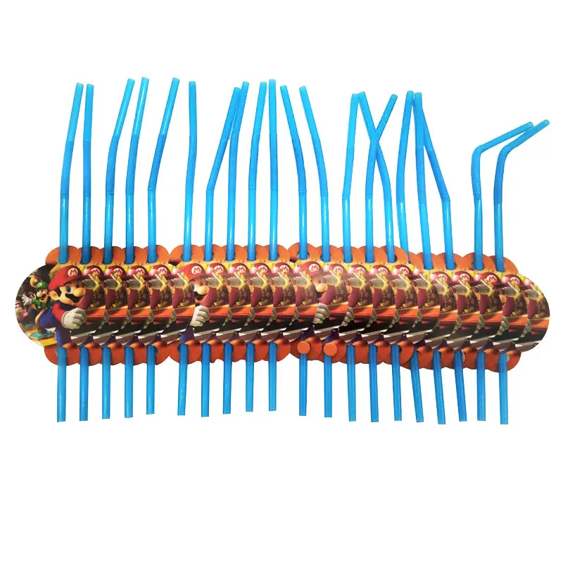 90 шт. вечерние Набор кружек тарелки и соломки, салфетки, флаги, вечерние товары с изображением Марио, украшение, выбор для детского праздника, день рождения