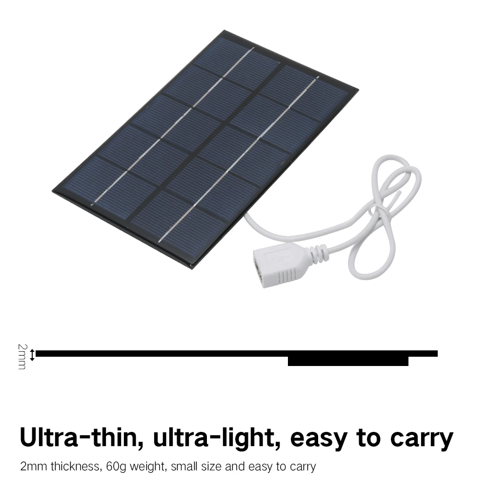 5 Вт 5 В USB солнечная панель батареи зарядное устройство Быстрая зарядка для мобильного телефона портативное солнечное зарядное устройство для наружного путешествия кемпинга