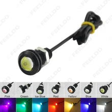 1Pc Power 3W Lens Ultra-thin 18mm Car LED Eagle Eye Tail light Backup Rear Lamp DRL Light 7 Colors #FD-1020