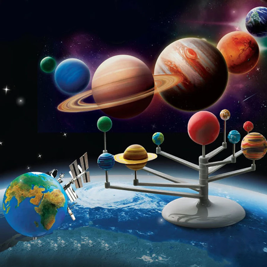 

Model Solar System Planets Toy for Children Education 3D Diy Model Building Kits Planetarium Astronomy Science Project Kids Gift