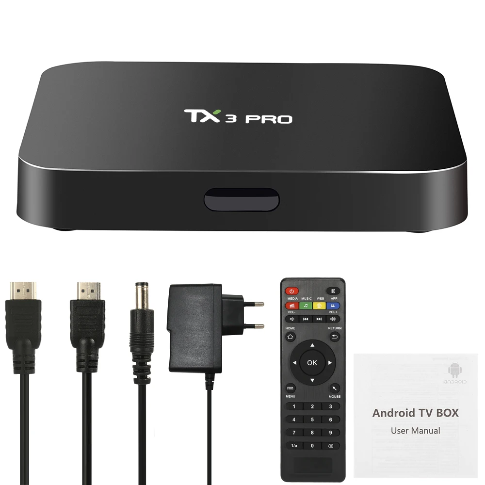 ТВ приставка TX3 PRO Android 7 1 Wi Fi четырехъядерный Amlogic S905W 4K смарт медиаплеер ГБ/8 ГБ pk x96